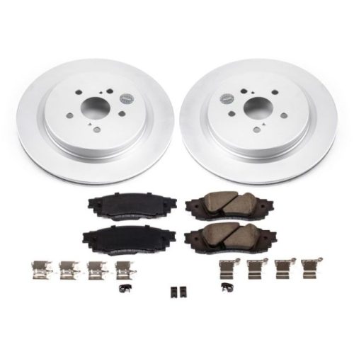 2016-2018 Lexus RX350 & RX450h Rear Brake Rotor and Pad Assembly - Heavy-Duty Fleet Replacement with Geomet Coating and Low-Dust Ceramic Pads