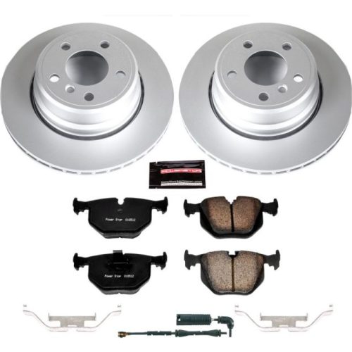 2002-2006 BMW X5 Rear Z23 Evolution Sport Coated Brake Kit - Heavy Duty Automotive Brake Rotor and Carbon-Fiber Ceramic Pad Assembly