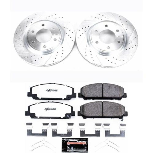 2011-2014 Nissan Titan & Armada Heavy-Duty Front Brake Rotor and Ceramic Pad Assembly - PowerStop Z36 Truck & Tow Upgrade Kit