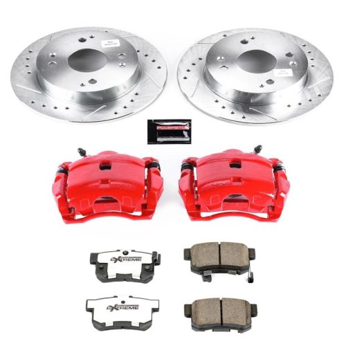 1995-1997 Honda Accord Rear Z26 Street Warrior Brake Kit with Powder Coated Calipers - Heavy-Duty Performance Upgrade