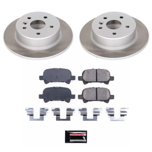 2000-2004 Toyota Avalon Rear Semi-Coated Rotor Brake Kit with Ceramic Pads - Premium Replacement