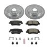 2014-2017 Cadillac CTS Rear Z23 Evolution Sport Brake Kit - Premium Heavy-Duty Drilled & Slotted Rotor and Carbon-Fiber Ceramic Brake Pads Upgrade