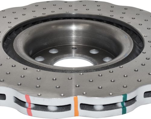 DBA 4000 Series Cross Drilled Rotor for Volkswagen CC and Golf R 2009-2011 - Premium Replacement