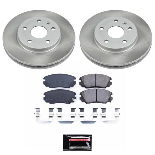 2011-2015 Buick Regal & 2013-2015 Chevrolet Malibu Front Heavy-Duty Semi-Coated Rotor Brake Assembly with Ceramic Pads - Premium Replacement