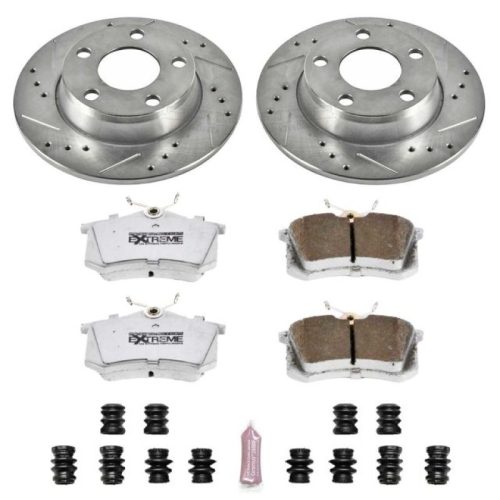2001-2005 Audi Allroad Quattro Rear Z26 Street Warrior Brake Upgrade Kit - Heavy Duty Drilled & Slotted Rotors with Carbon-Fiber Ceramic Pads