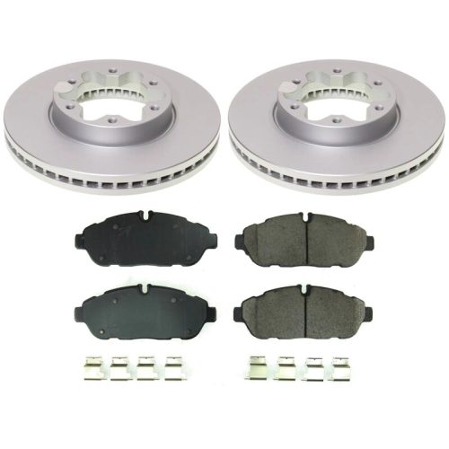 2020 Ford Transit-150 Front Z17 Coated Brake Rotor and Ceramic Pad Assembly - Premium Replacement