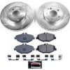 2006 Mercedes-Benz E320 Front Brake Rotor and Carbon-Fiber Ceramic Pad Assembly - Heavy-Duty Drilled & Slotted Performance Upgrade