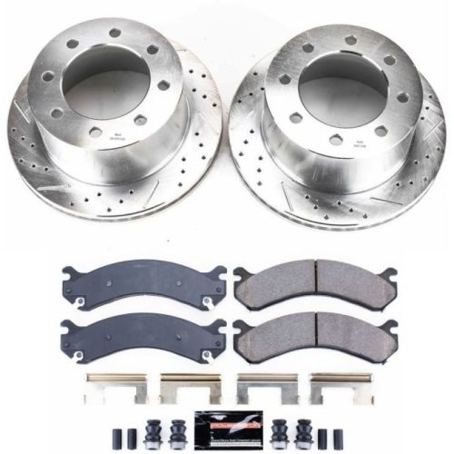 2010 GMC Sierra 3500 Heavy-Duty Rear Brake Rotor and Carbon-Fiber Ceramic Brake Pads Upgrade - Premium Replacement