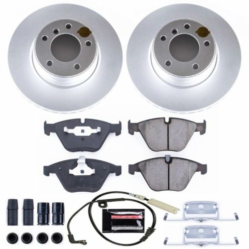 2006-2007 BMW 525i Front Brake Rotor and Pad Assembly - Heavy Duty Performance with Geomet Coating - Premium Replacement