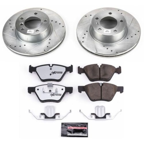 2007 BMW 328i Front Z26 Street Warrior Brake Upgrade Kit - Premium Heavy-Duty Performance with Drilled & Slotted Rotors and Carbon-Fiber Ceramic Pads