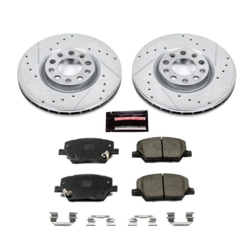 2015-2016 Jeep Renegade & Fiat 500X Front Z23 Evolution Sport Brake Rotor and Pad Upgrade - Heavy Duty Performance Replacement