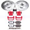 2007-2011 Mazda MX-5 Miata Front Brake Upgrade Kit with Drilled & Slotted Rotors, Carbon-Fiber Ceramic Pads, Powder Coated Calipers - Premium Heavy-Duty Replacement