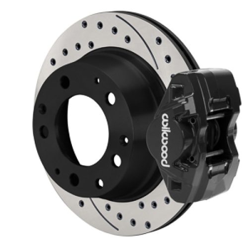 1984-1989 Porsche 911 Rear Brake Disc and Caliper Assembly with Flex Lines - Premium Coated Solid Face Replacement