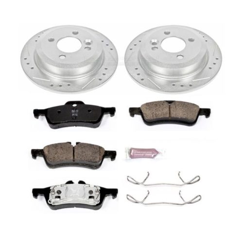 2002-2006 Mini Cooper Rear Z23 Evolution Sport Brake Kit with Drilled & Slotted Rotors - Premium Heavy-Duty Replacement