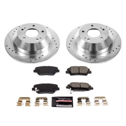 2011-2013 Kia Sorento Heavy-Duty Rear Brake Rotor and Carbon-Fiber Ceramic Brake Pad Upgrade Kit - Premium Replacement