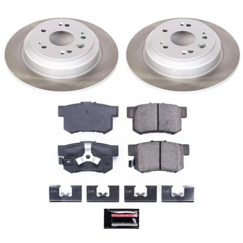 2010-2014 Honda Accord Crosstour Rear Semi-Coated Rotor Brake Assembly - Premium Replacement