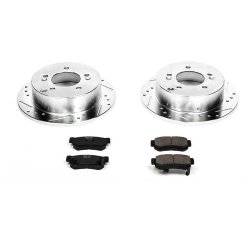 2006-2008 Hyundai Sonata Rear Z23 Evolution Sport Brake Upgrade Kit - Premium Heavy-Duty Rotors and Carbon-Fiber Ceramic Brake Pads