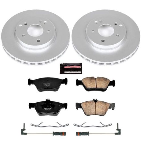 2000-2004 Mercedes-Benz C280 and SLK230 Front Z23 Evolution Sport Coated Brake Rotor and Brake Pad Assembly - Premium Replacement