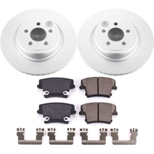 2006-2011 Dodge Charger Rear Z17 Evolution Geomet Coated Brake Rotor and Ceramic Pad Assembly - Premium Replacement
