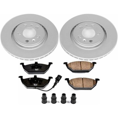 2001-2003 Volkswagen Golf & Beetle Front Z23 Evolution Sport Coated Brake Rotor and Carbon-Fiber Ceramic Pad Assembly - Premium Replacement