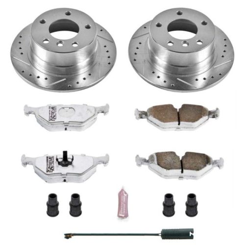 2002-1997 BMW Z3 Rear Z26 Street Warrior Brake Upgrade Kit with Drilled & Slotted Rotors and Carbon-Fiber Ceramic Pads - Premium Replacement