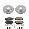 2014-2016 Mazda 3 Front Z23 Evolution Sport Brake Upgrade Kit with Drilled & Slotted Rotors - Premium Replacement