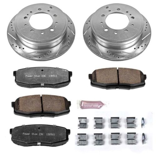 2014 Toyota Tundra, 2009 Lexus LX570, 2011 Toyota Land Cruiser, Heavy-Duty Z36 Truck & Tow Brake Rotor and Pad Assembly - Premium Replacement
