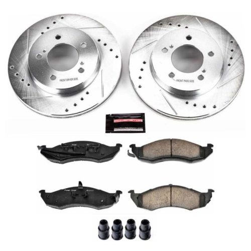 1998-2001 Nissan Quest Front Brake Rotor and Carbon-Fiber Ceramic Pad Upgrade - Heavy-Duty Drilled & Slotted Performance Replacement