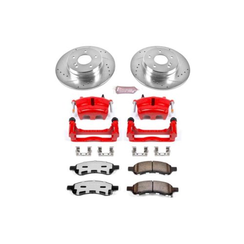 2006-2007 Isuzu Ascender, GMC Envoy, Chevrolet Trailblazer & Buick Rainier Heavy-Duty Front Brake Rotor and Caliper Upgrade Kit - Premium Replacement