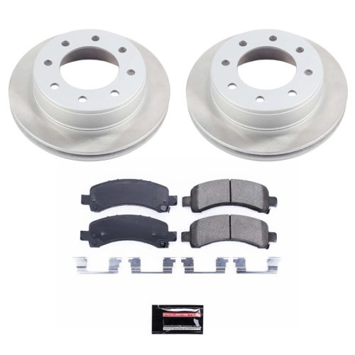 2010-2011 GMC Savana 2500 / Chevrolet Express 2500 Heavy-Duty Semi-Coated Rotor and Ceramic Brake Pad Assembly - Premium Replacement
