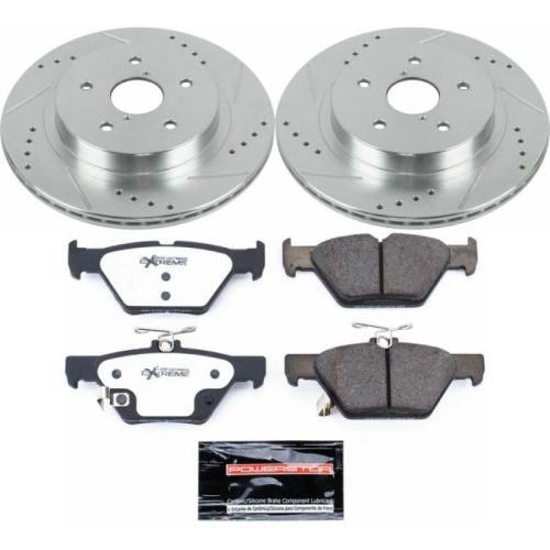 2015-2018 Subaru Legacy & Outback, 2016 Subaru WRX Performance Brake Upgrade Kit - Drilled and Slotted Rotors with Carbon-Fiber Ceramic Pads - Premium Replacement
