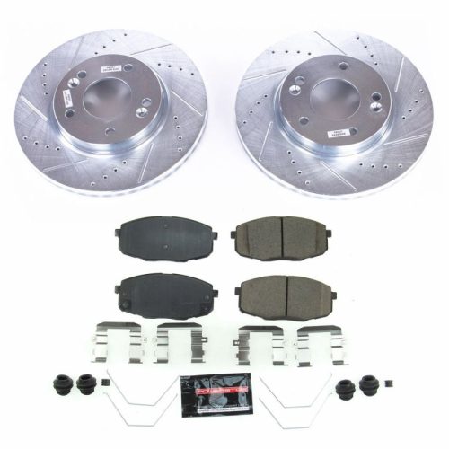 2017-2020 Kia Soul & Hyundai Elantra GT Front Brake Rotors and Carbon-Fiber Ceramic Pads - Heavy Duty Performance Upgrade