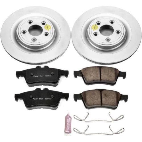 2011-2012 Jaguar XK and S-Type Rear PowerStop Z23 Evolution Sport Coated Brake Rotor and Ceramic Brake Pad Assembly - Premium Replacement