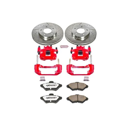 1993-1997 Mercury Cougar & Ford Thunderbird Front Z26 Street Warrior Brake Upgrade Kit with Powder Coated Calipers - Premium Replacement