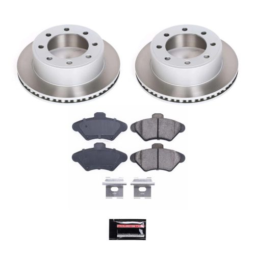 1994-1998 Ford Mustang Front Semi-Coated Rotor Brake Assembly with Ceramic Pads - Premium Replacement