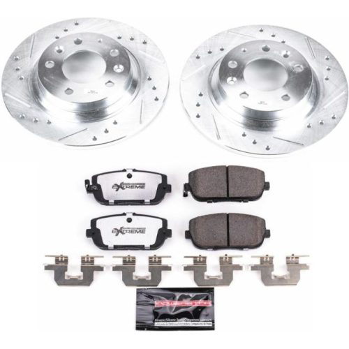 2007-2011 Mazda MX-5 Miata Rear Z26 Street Warrior Brake Upgrade Kit with Drilled & Slotted Rotors and Carbon-Fiber Ceramic Pads - Premium Replacement