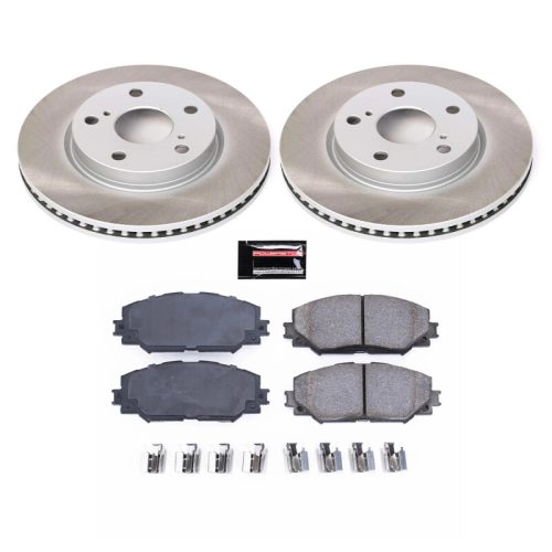 2009-2012 Toyota RAV4 Front Semi-Coated Rotor Brake Assembly - Premium Replacement