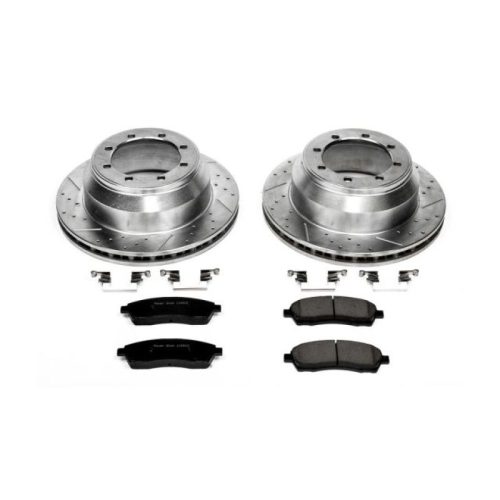 2002-2004 Ford F-350 Super Duty Rear Z23 Evolution Sport Brake Upgrade Kit - Premium Heavy-Duty Brake Rotors and Carbon-Fiber Ceramic Pads