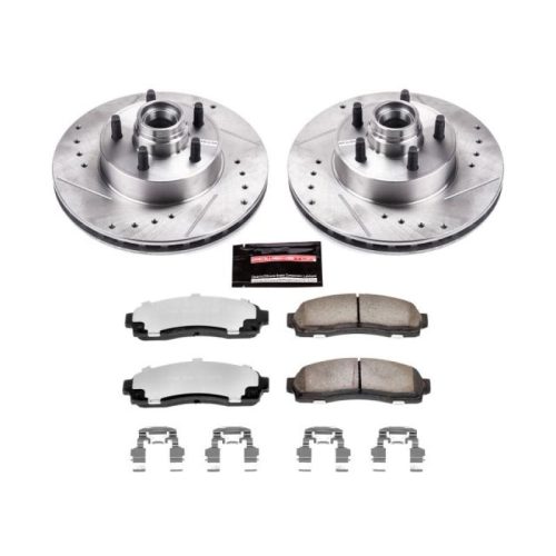 2010-2011 Ford Ranger Front Z36 Truck & Tow Brake Upgrade Kit - Heavy-Duty Drilled & Slotted Rotors with Carbon-Fiber Ceramic Brake Pads - Premium Replacement