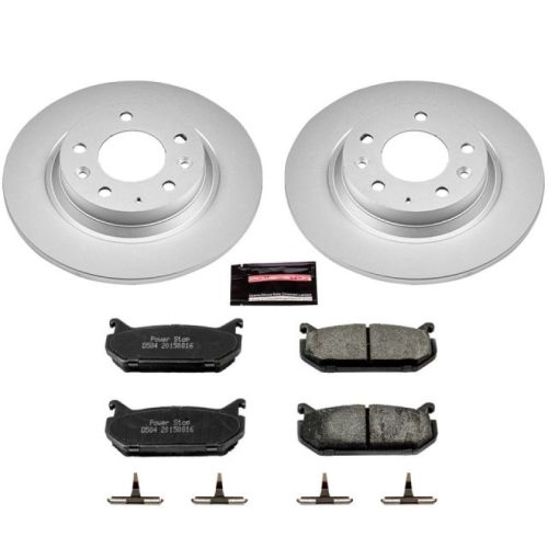 1998-2002 Mazda 626 Rear Brake Rotor and Ceramic Brake Pad Assembly - Premium Replacement