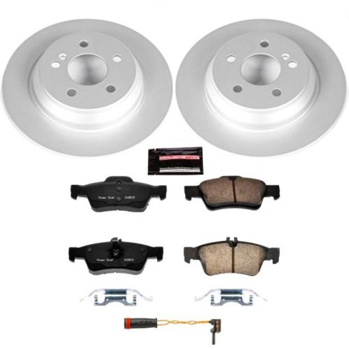 2003-2006 Mercedes-Benz S430 & CL500 Rear Z23 Evolution Sport Coated Brake Rotor and Carbon-Fiber Ceramic Pad Assembly - Premium Replacement