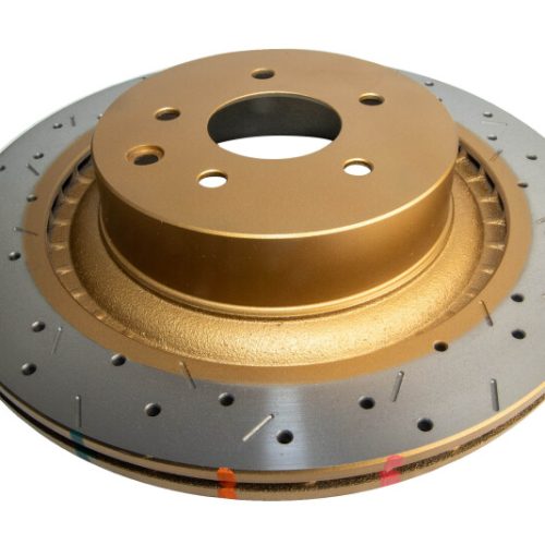 DBA 4000 Series XS Gold Drilled and Slotted Rear Rotor for Nissan 370Z and Infiniti G37 2010-11 - Premium Replacement - Image 5