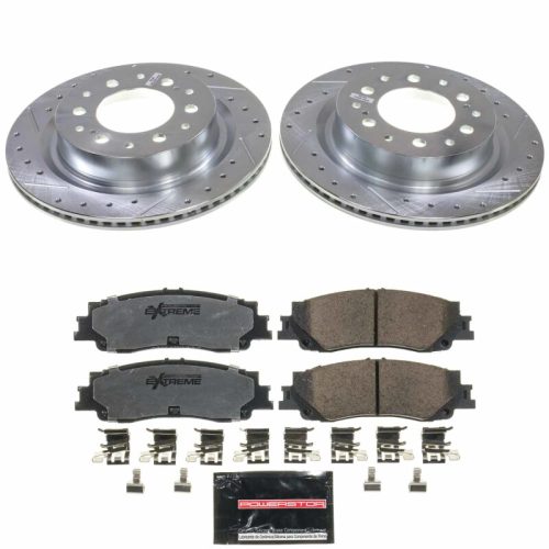 2022-2023 Toyota Tundra & Sequoia Heavy-Duty Truck & Tow Brake Upgrade Kit with Drilled & Slotted Rotors - Premium Replacement