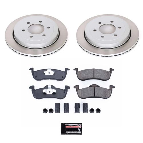 2007 Lincoln Navigator & Ford Expedition Heavy-Duty Front Semi-Coated Rotor and Ceramic Brake Pad Assembly - Premium Replacement
