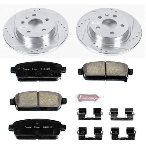 2013-2016 Buick Encore Rear Brake Rotor and Carbon-Fiber Ceramic Brake Pad Assembly - Premium Heavy-Duty Replacement