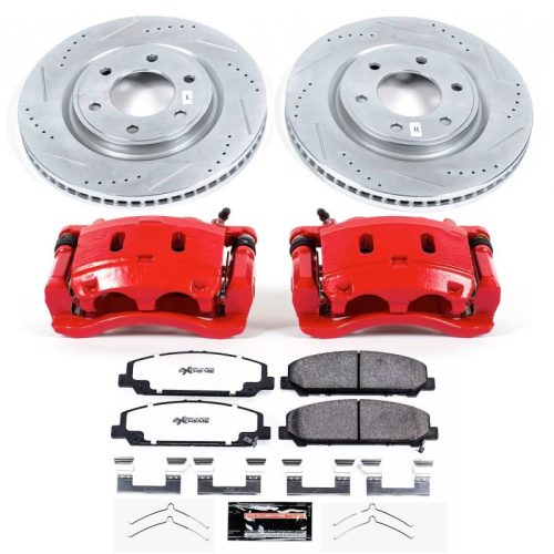 2011-2017 Infiniti QX56 & QX80, 2017 Nissan Armada Heavy-Duty Brake Upgrade Kit with Drilled and Slotted Rotors - Premium Replacement