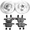 2010-2013 Jaguar XF & XK Front Z23 Evolution Sport Brake Kit - Heavy-Duty Drilled & Slotted Rotors with Carbon-Fiber Ceramic Pads - Premium Replacement