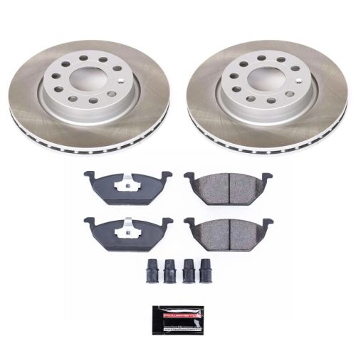 2011-2015 Volkswagen Jetta Front Semi-Coated Rotor Brake Assembly - Premium Replacement
