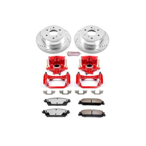 2010-2012 Chevrolet Avalanche Rear Z36 Truck & Tow Brake Upgrade Kit with Drilled & Slotted Rotors - Premium Heavy-Duty Replacement