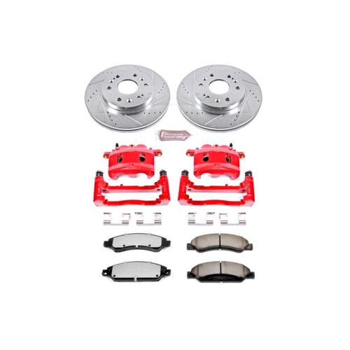 2007-2008 Chevrolet Avalanche & GMC Yukon XL 1500 Front Z36 Truck & Tow Brake Upgrade Kit with Powder Coated Calipers - Premium Heavy-Duty Performance
